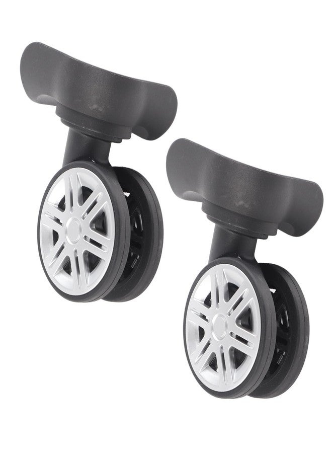 Moncer 1 Pair Luggage Suitcase Wheels, Universal Trunk Wheels Luggage Wheel Spare Part Mute Double Row Wheels for Luggage Suitcase Trolley - Image 1